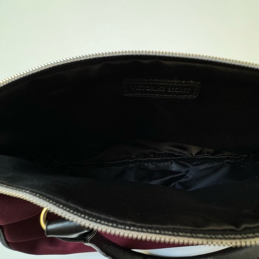 Y2K Victoria's Secret Maroon & Black Mini Tote bag Purse - Picture 9 of 10